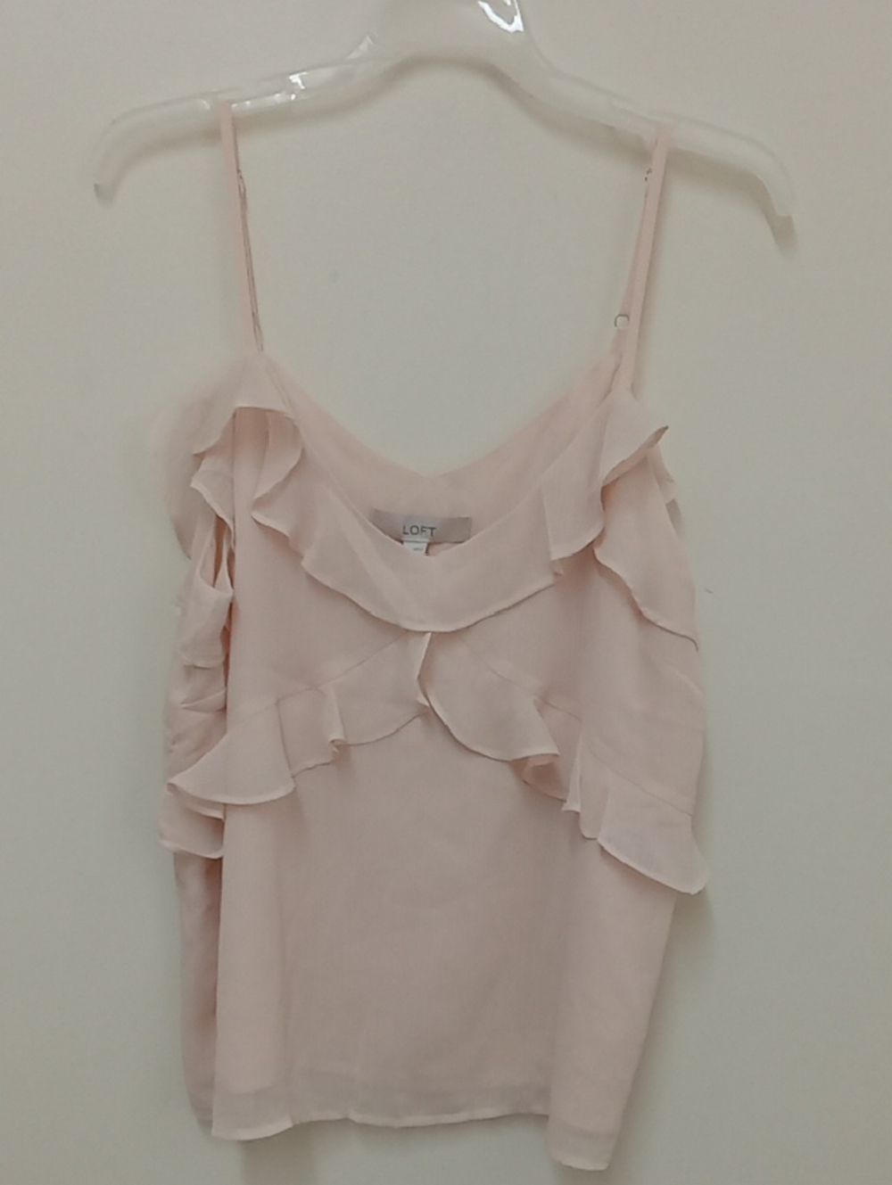 NWT Beautiful LOFT Chiffon Ruffle Cami - Picture 2 of 7